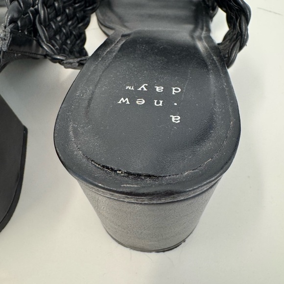 A New Day Black Braided/Woven Block Heels- Size 9.5 - Picture 9 of 11